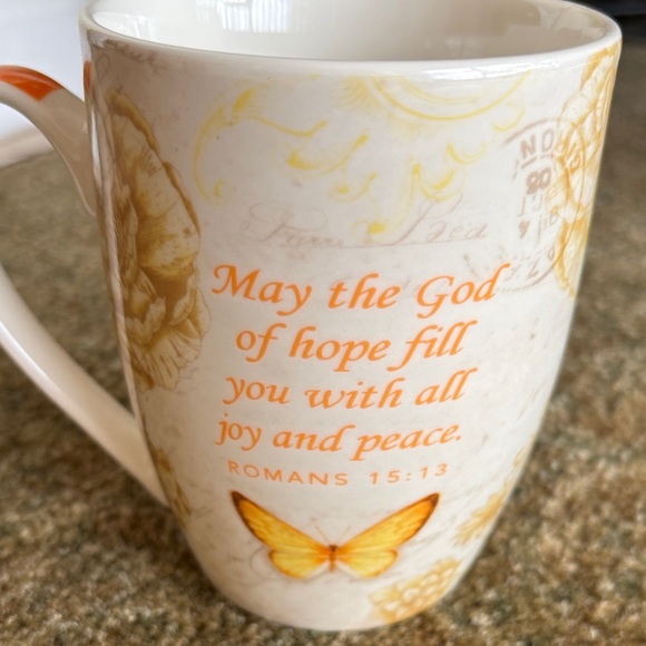 NWOT Butterfly Hope Mug - Orange and Yellow - Picture 2 of 8